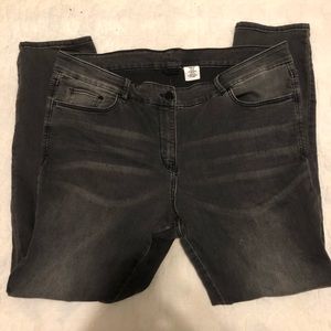 HM Plus charcoal skinny jeans size 22 Reg length
